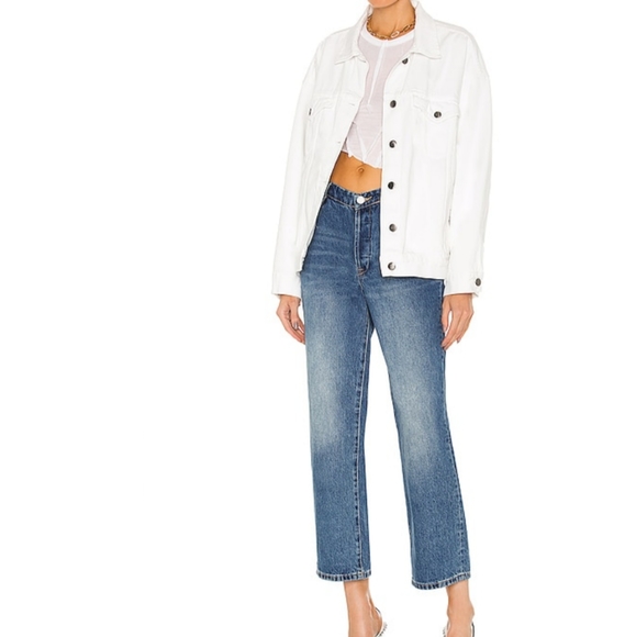 The Baxter BlankNYC Ribcage Straight Leg Jeans New 28 Cropped Organic High Rise - Picture 1 of 10